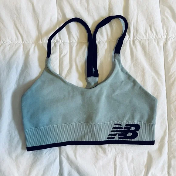 New Balance, Intimates & Sleepwear, New Balance Sport Bra Small Light  Blue And Black